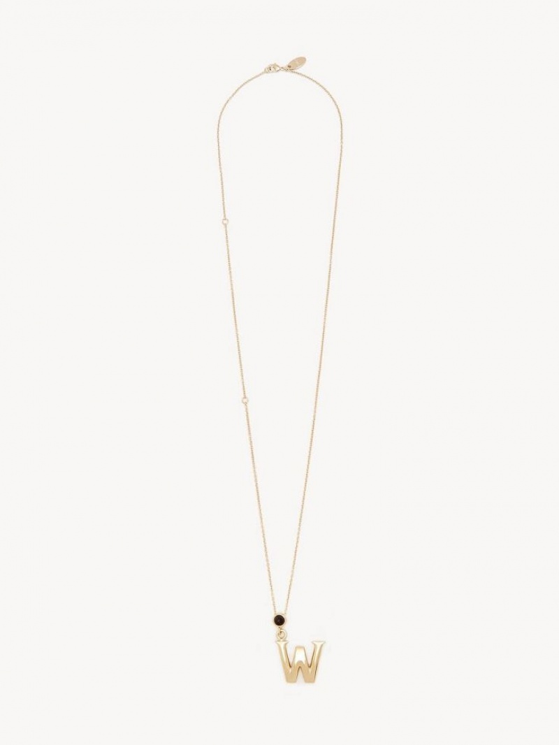 Chloe Alphabet With Pendant Halsband Guld | CHE-SR14333