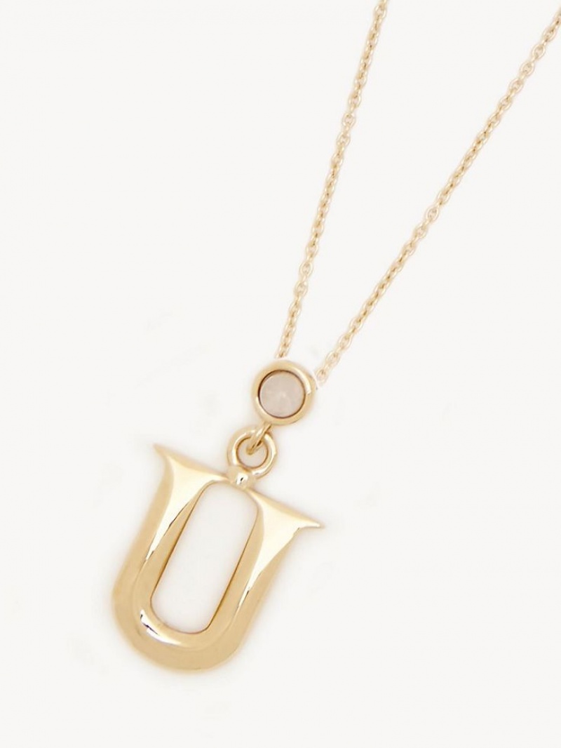 Chloe Alphabet With Pendant Halsband Guld | CHE-SR14335