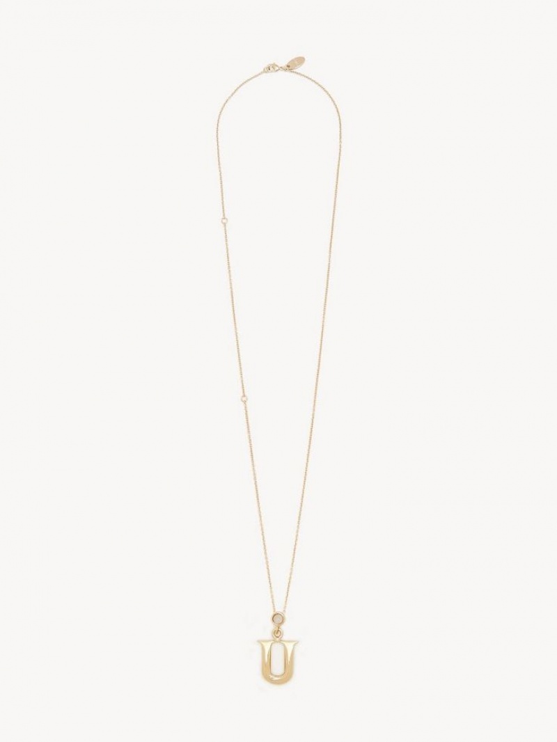 Chloe Alphabet With Pendant Halsband Guld | CHE-SR14335