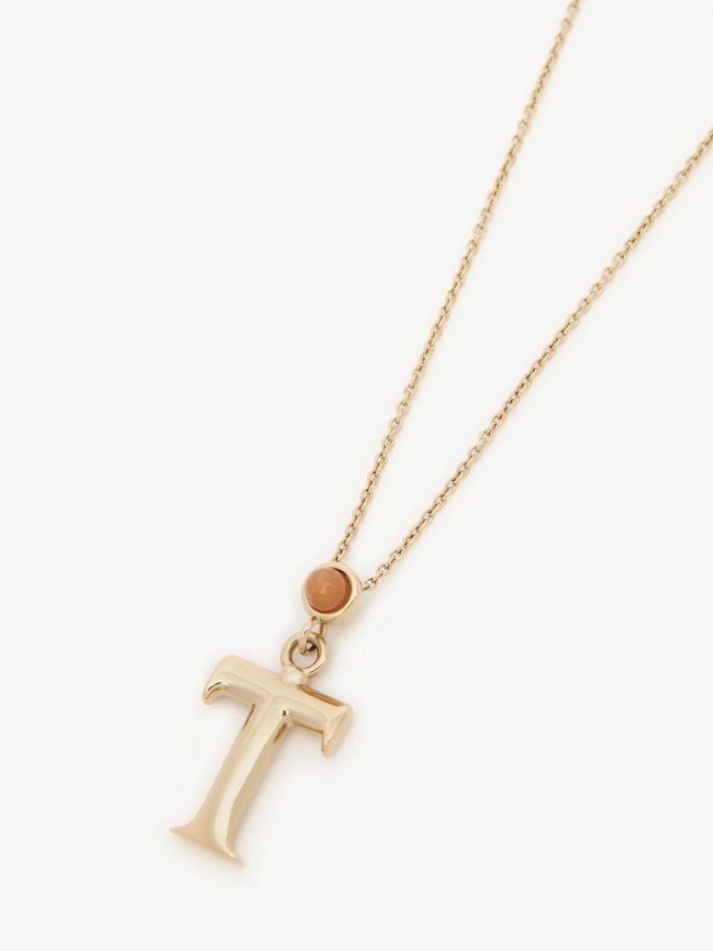 Chloe Alphabet With Pendant Halsband Guld | CHE-SR14336