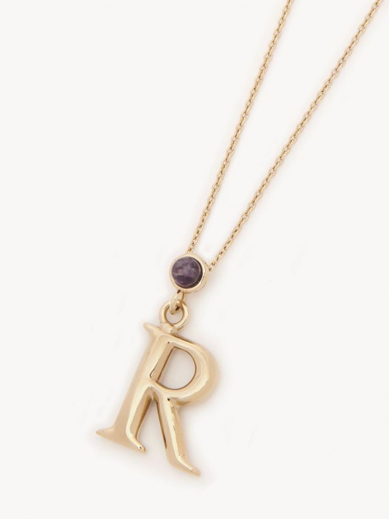 Chloe Alphabet With Pendant Halsband Guld | CHE-SR14338