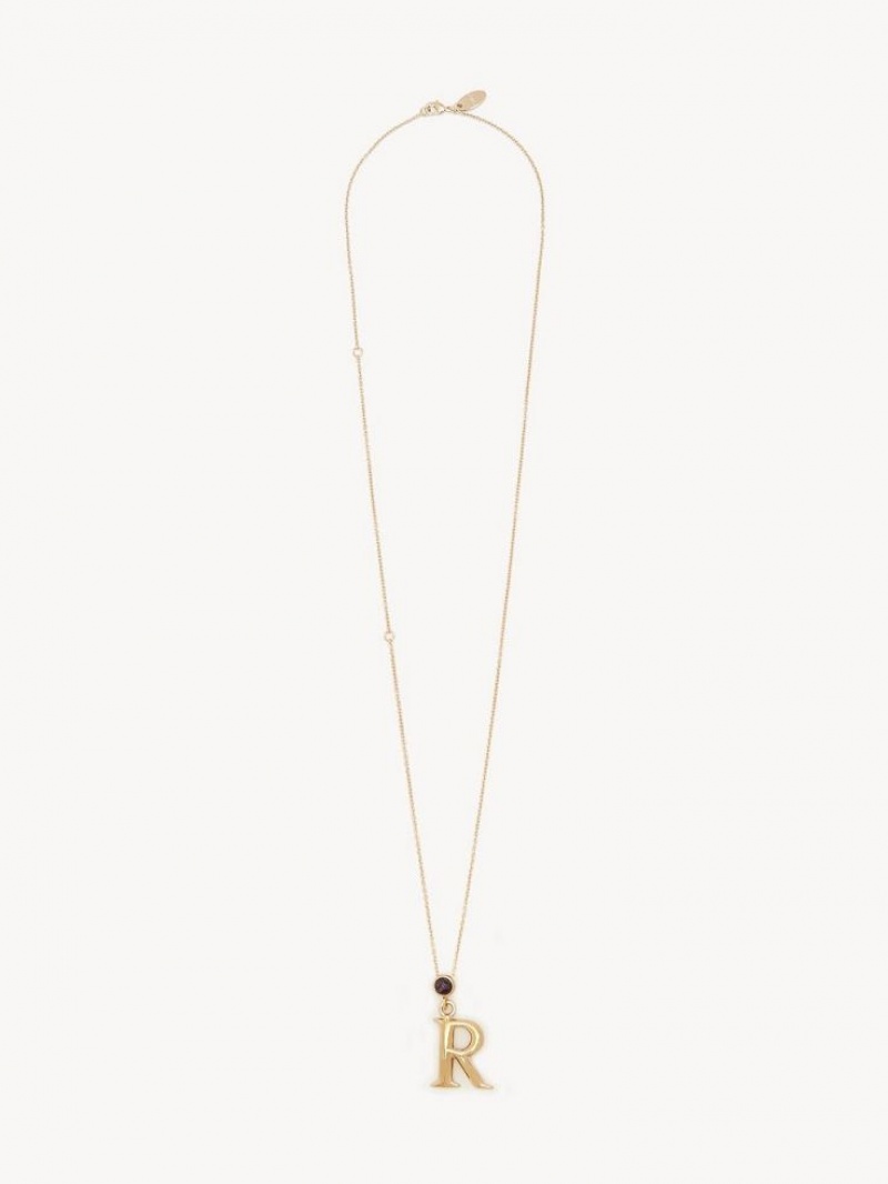 Chloe Alphabet With Pendant Halsband Guld | CHE-SR14338