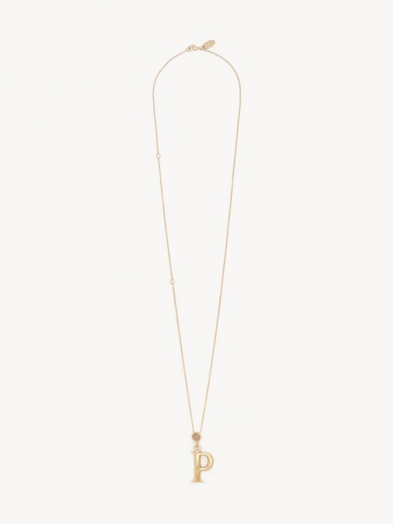 Chloe Alphabet With Pendant Halsband Guld | CHE-SR14340