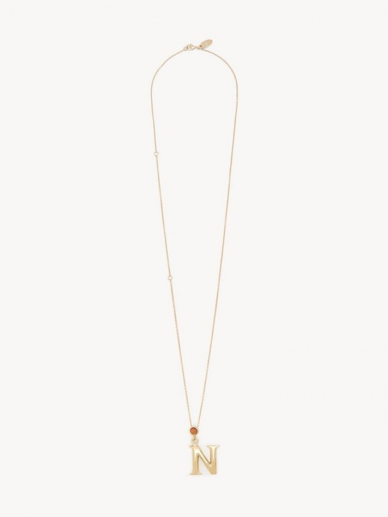 Chloe Alphabet With Pendant Halsband Guld | CHE-SR14342