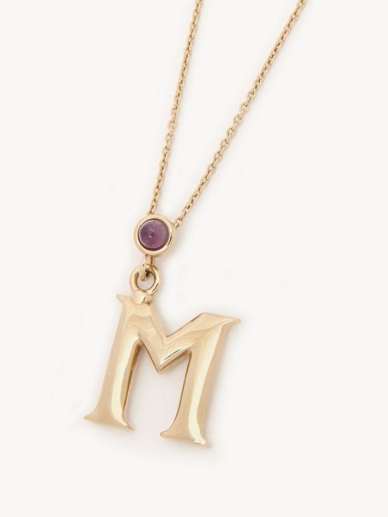 Chloe Alphabet With Pendant Halsband Guld | CHE-SR14343