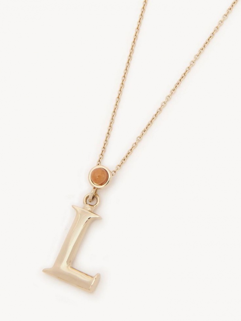 Chloe Alphabet With Pendant Halsband Guld | CHE-SR14344