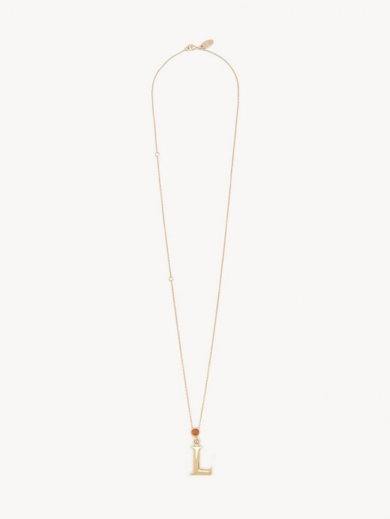 Chloe Alphabet With Pendant Halsband Guld | CHE-SR14344