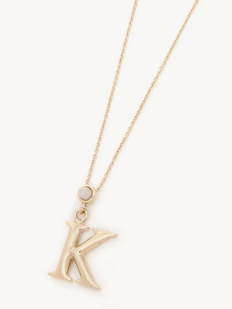 Chloe Alphabet With Pendant Halsband Guld | CHE-SR14345