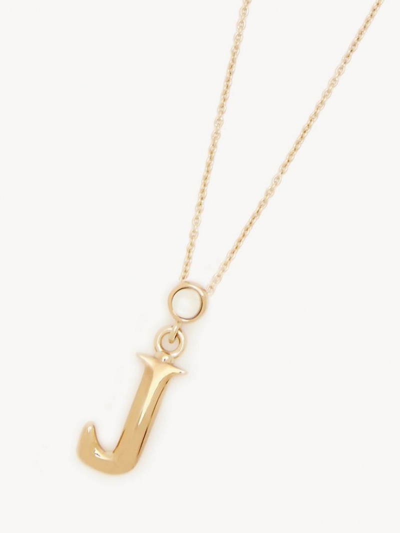 Chloe Alphabet With Pendant Halsband Guld | CHE-SR14346