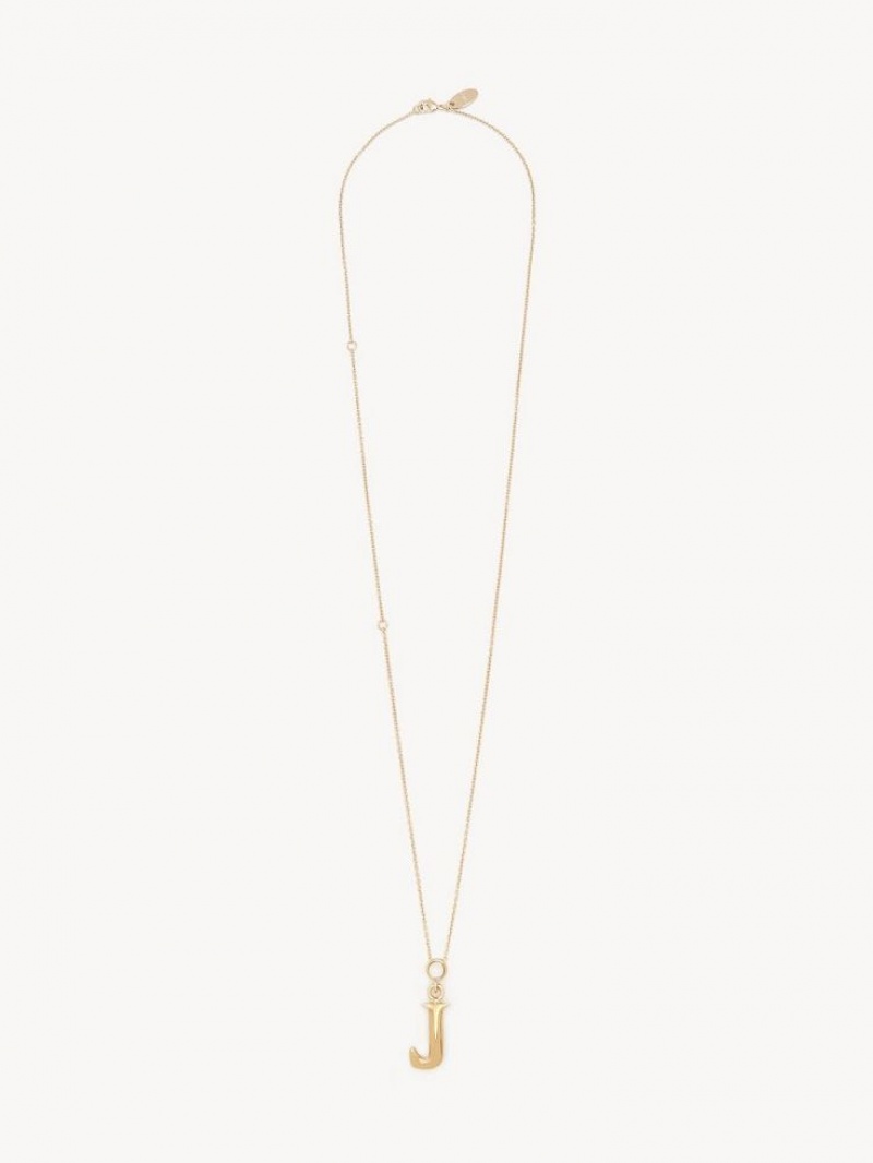 Chloe Alphabet With Pendant Halsband Guld | CHE-SR14346