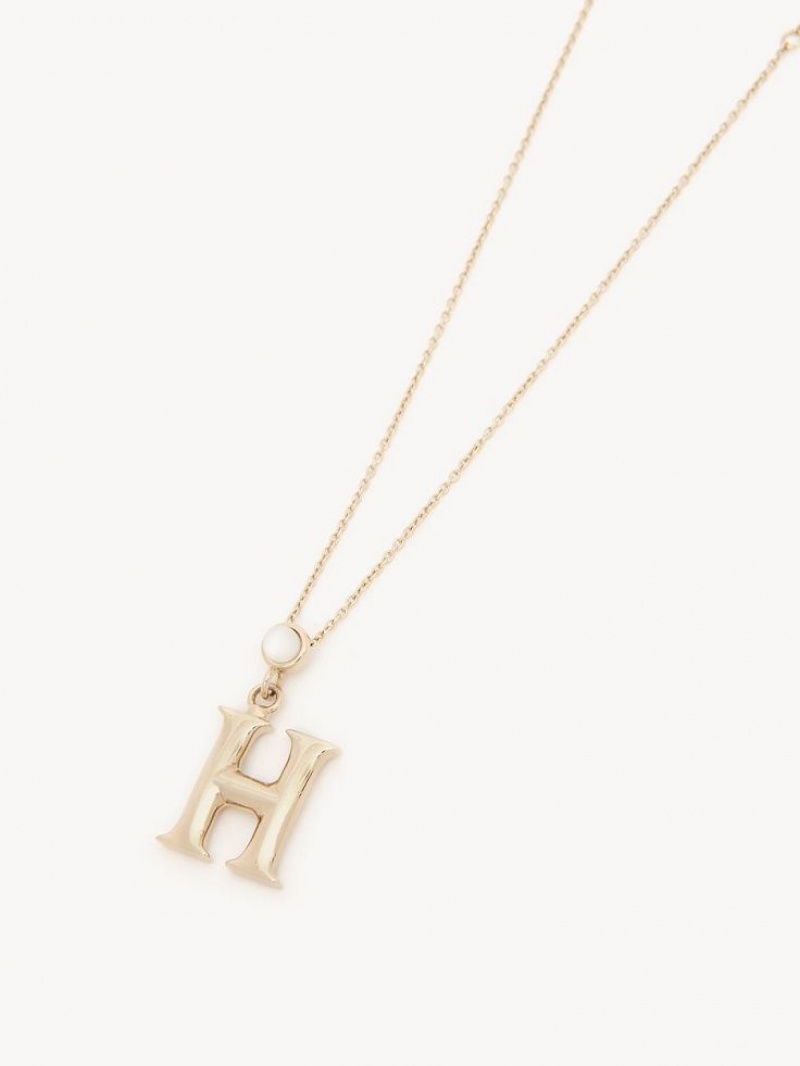 Chloe Alphabet With Pendant Halsband Guld | CHE-SR14348