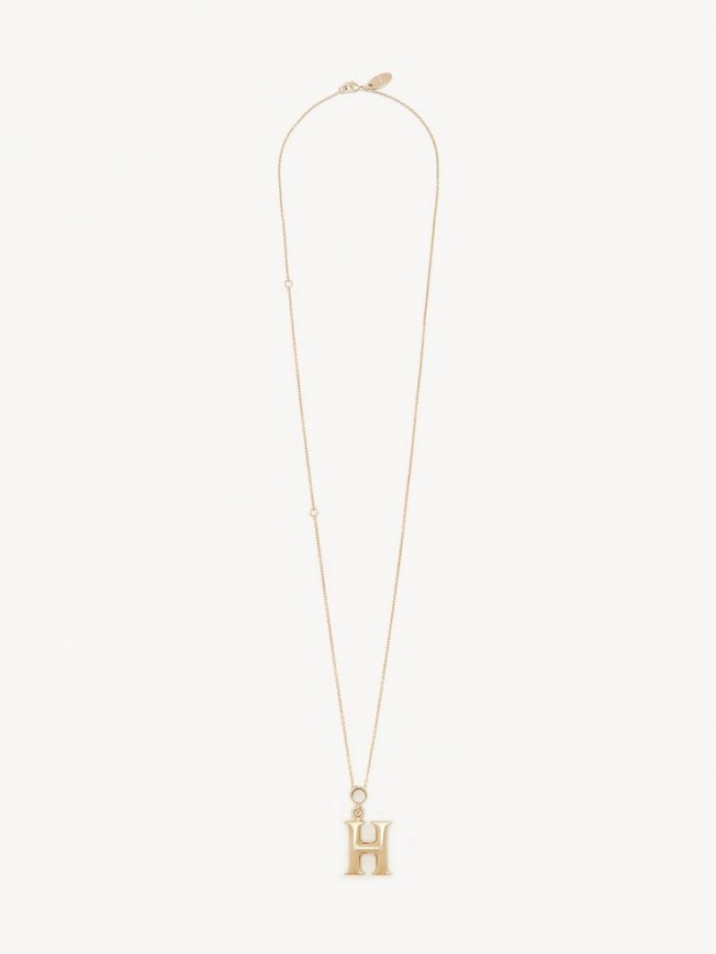 Chloe Alphabet With Pendant Halsband Guld | CHE-SR14348