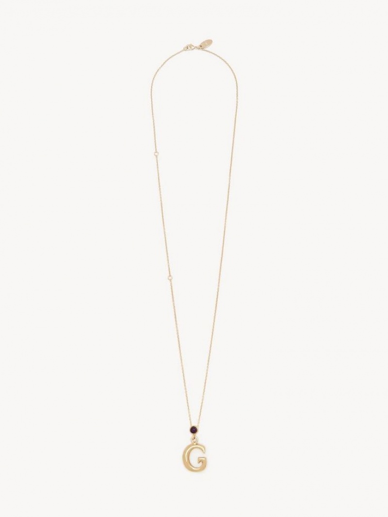 Chloe Alphabet With Pendant Halsband Guld | CHE-SR14349