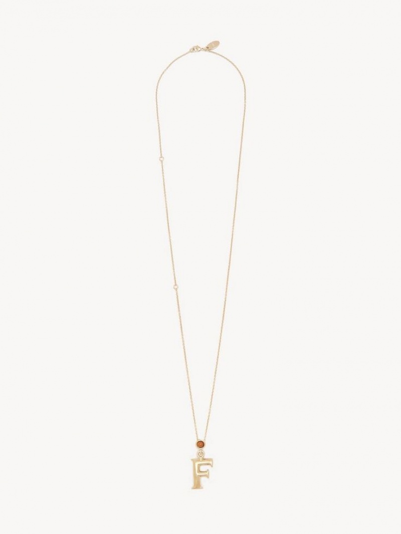 Chloe Alphabet With Pendant Halsband Guld | CHE-SR14350