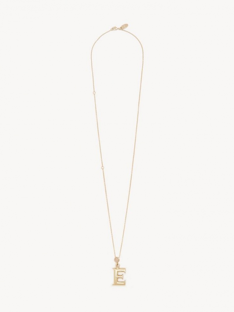 Chloe Alphabet With Pendant Halsband Guld | CHE-SR14351