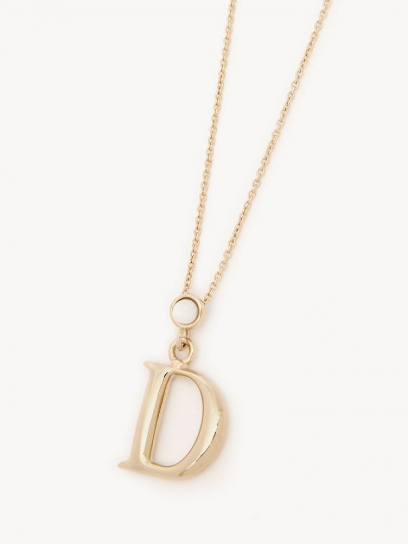 Chloe Alphabet With Pendant Halsband Guld | CHE-SR14352