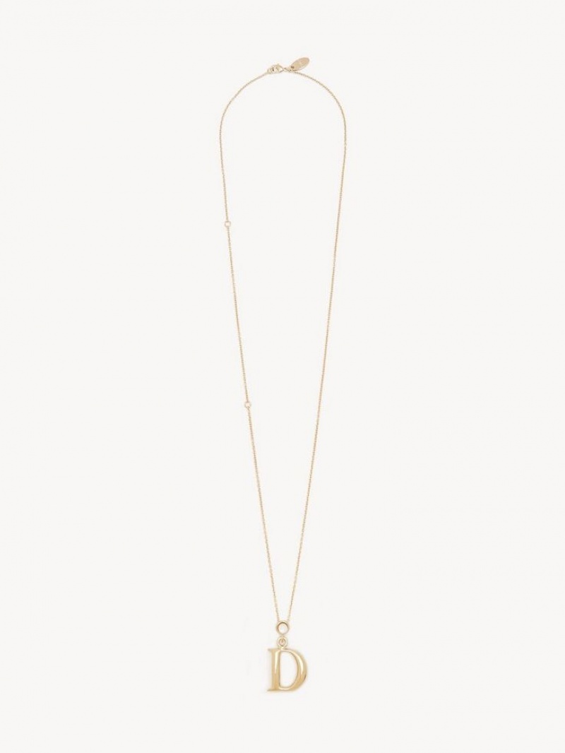 Chloe Alphabet With Pendant Halsband Guld | CHE-SR14352