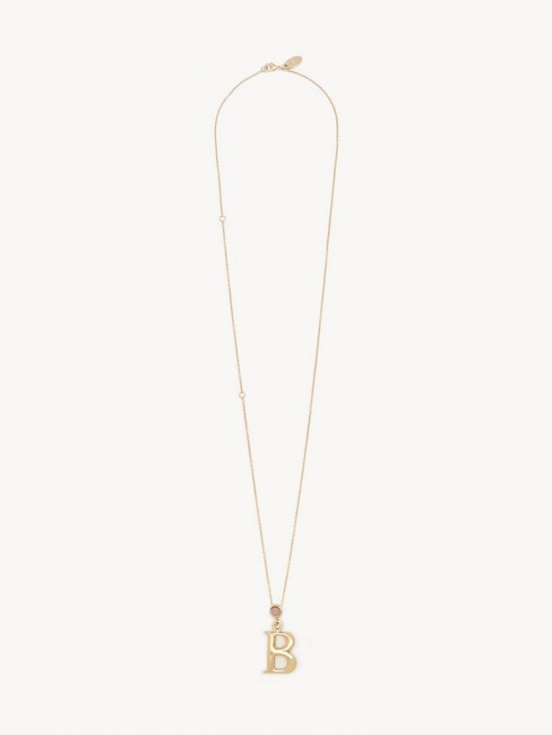 Chloe Alphabet With Pendant Halsband Guld | CHE-SR14422