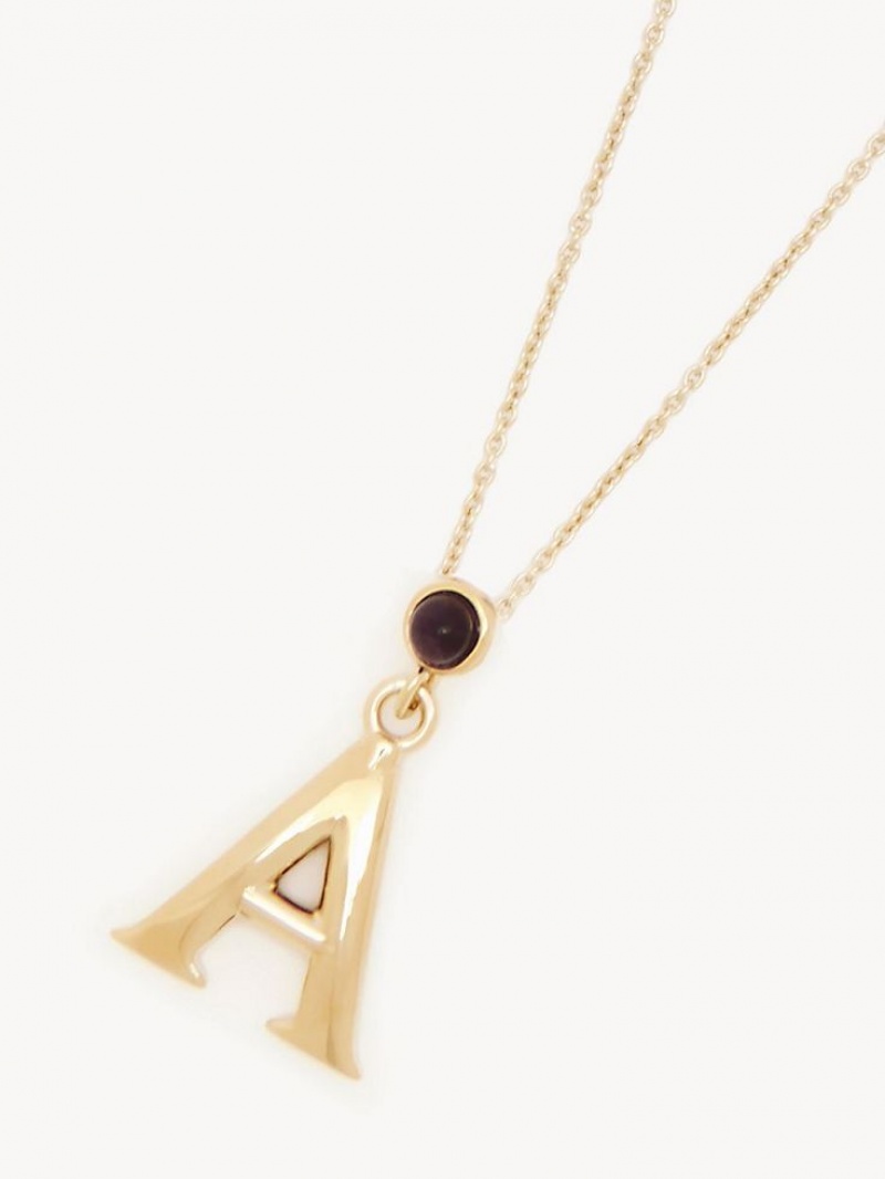 Chloe Alphabet With Pendant Halsband Guld | CHE-SR14430