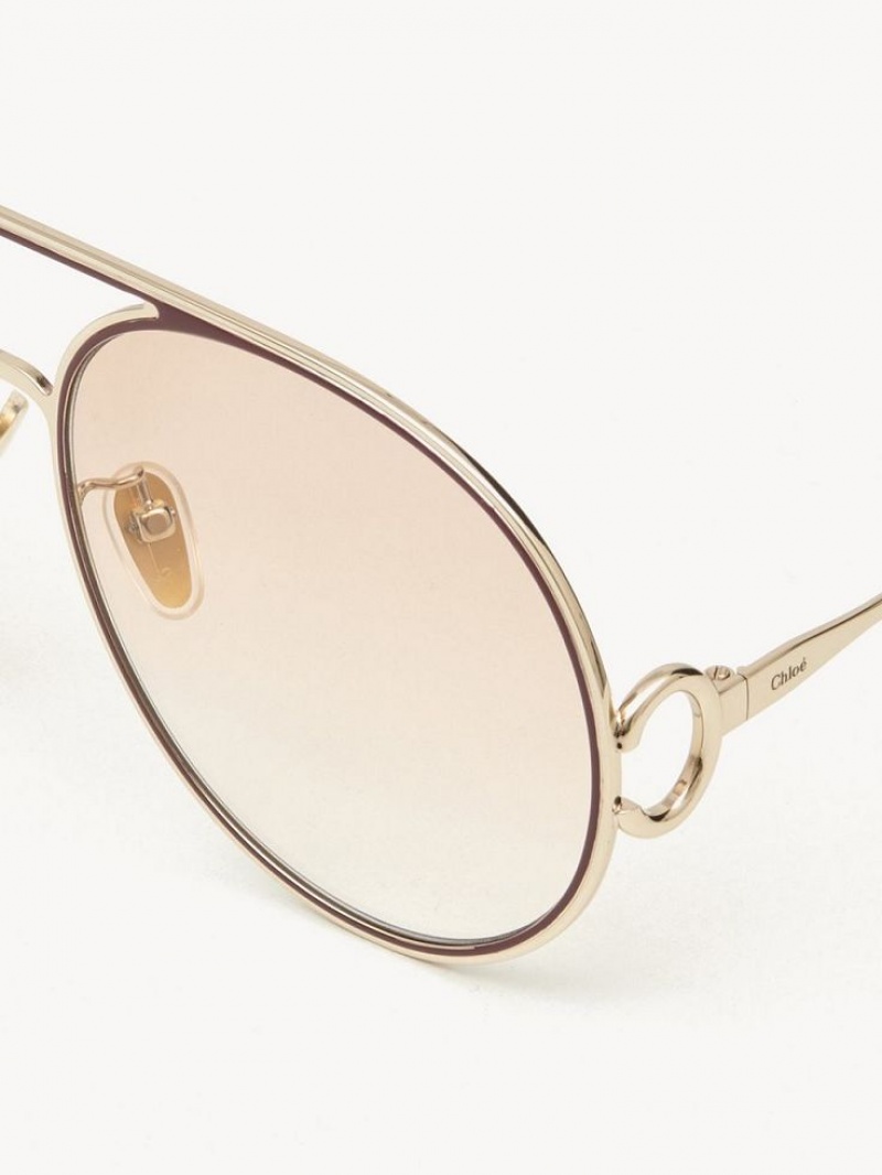 Chloe Austine Solglasögon Guld Rosa | CHE-SR14524