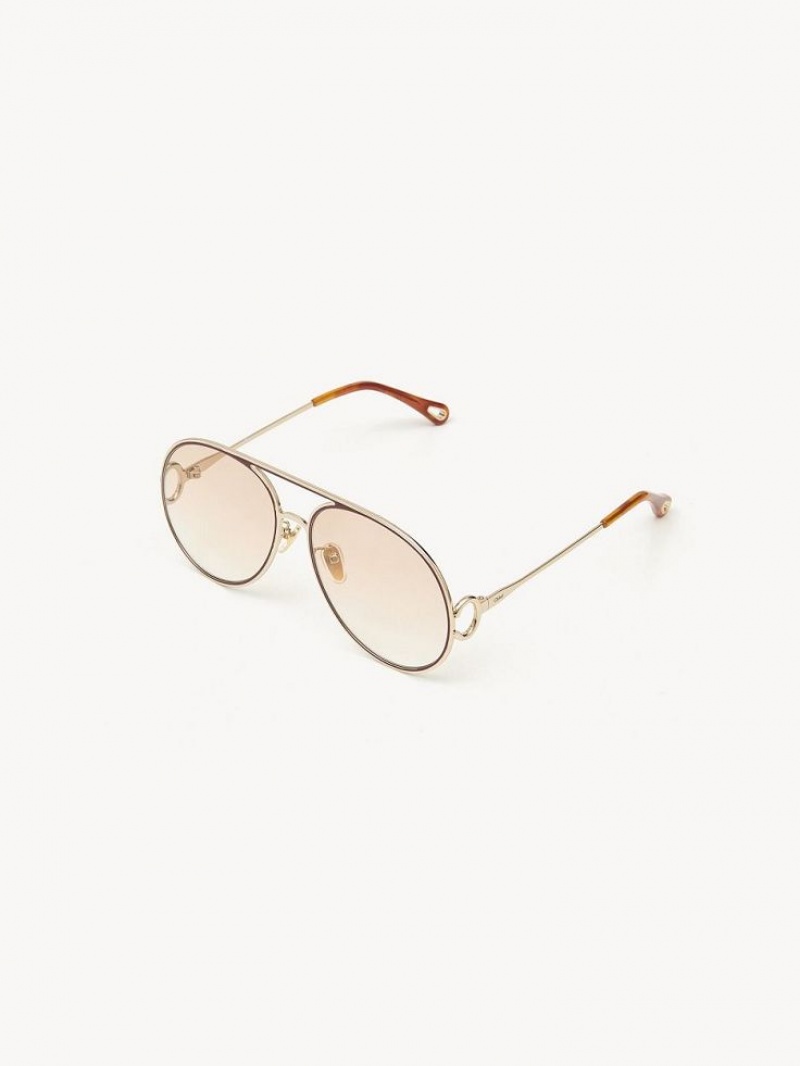 Chloe Austine Solglasögon Guld Rosa | CHE-SR14524