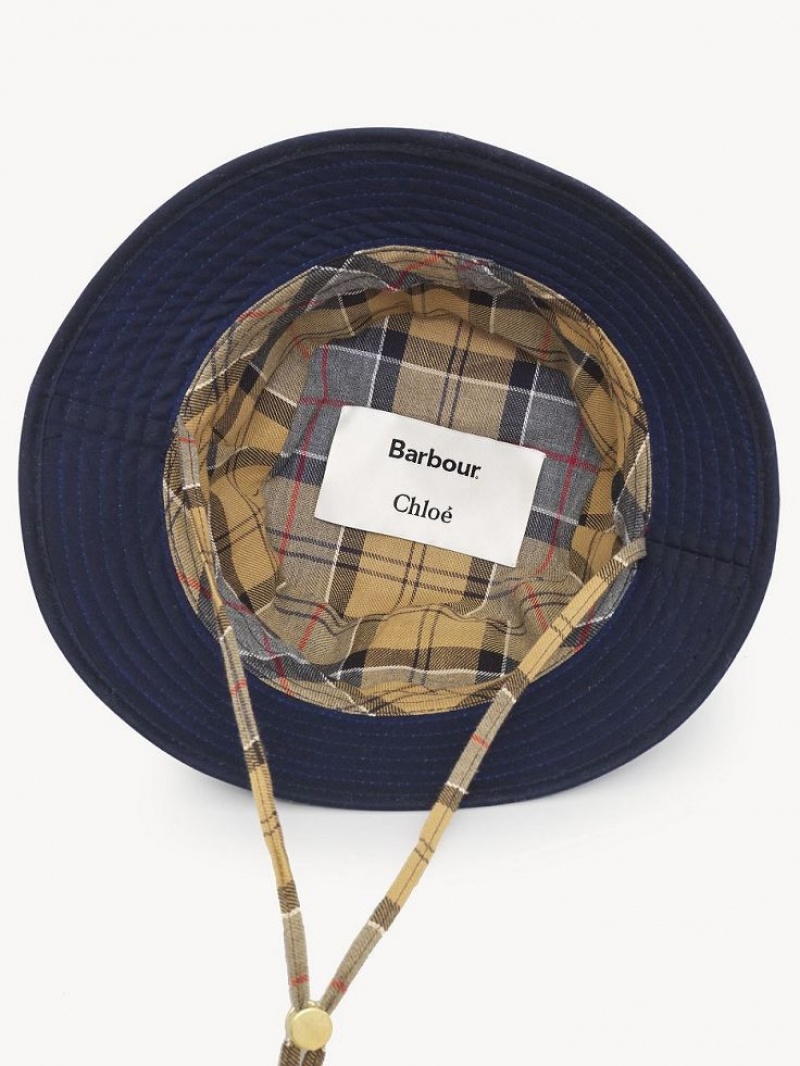 Chloe Barbour For Bucket Hatt Marinblå | CHE-SR14479