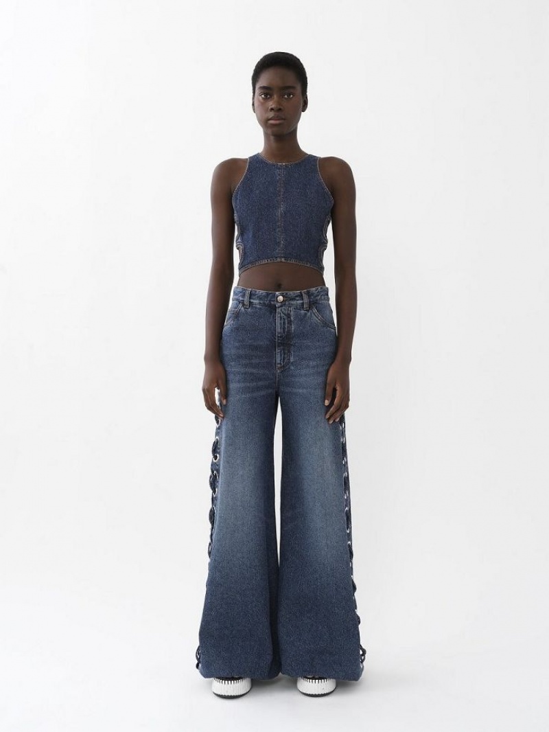 Chloe Breda Rave Jeans Blå | CHE-SR13983