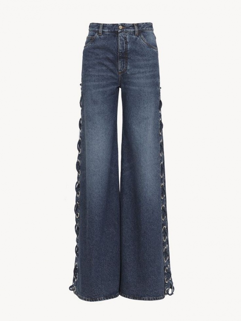 Chloe Breda Rave Jeans Blå | CHE-SR13983