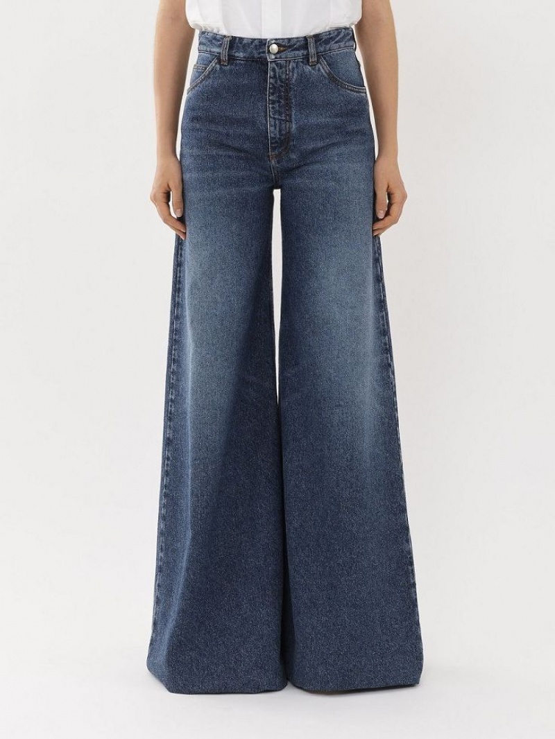 Chloe Breda Rave Jeans Blå | CHE-SR13985