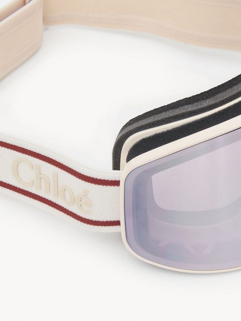 Chloe Cassidy Ski Goggle Solglasögon Vita | CHE-SR14533