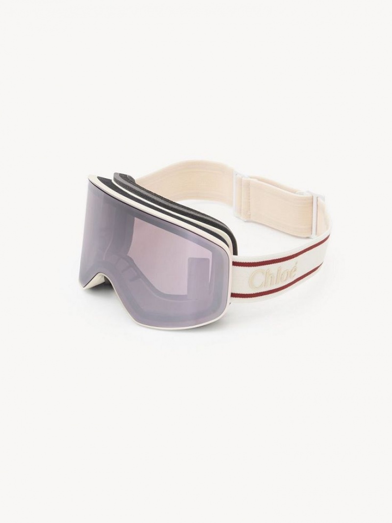 Chloe Cassidy Ski Goggle Solglasögon Vita | CHE-SR14533