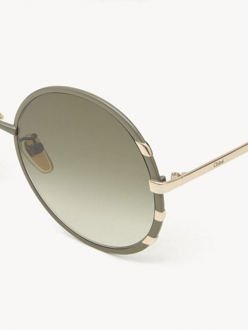 Chloe Celeste Solglasögon Guld Khaki | CHE-SR14530