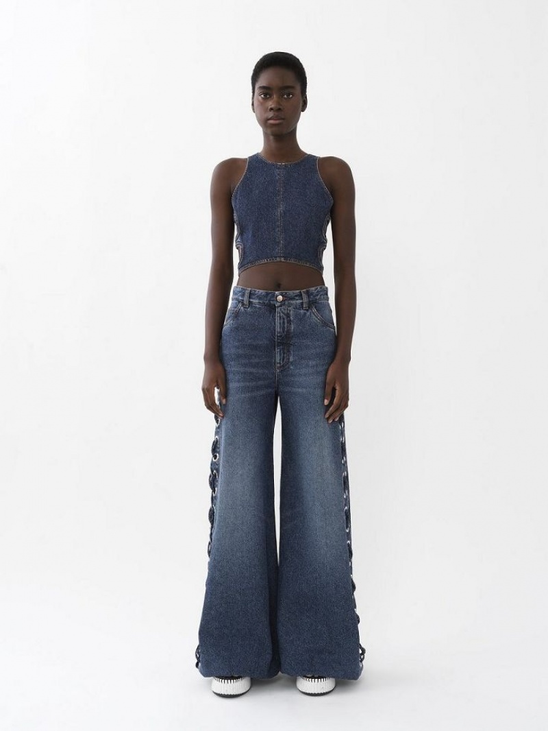 Chloe Cropped Blast Blå | CHE-SR13892