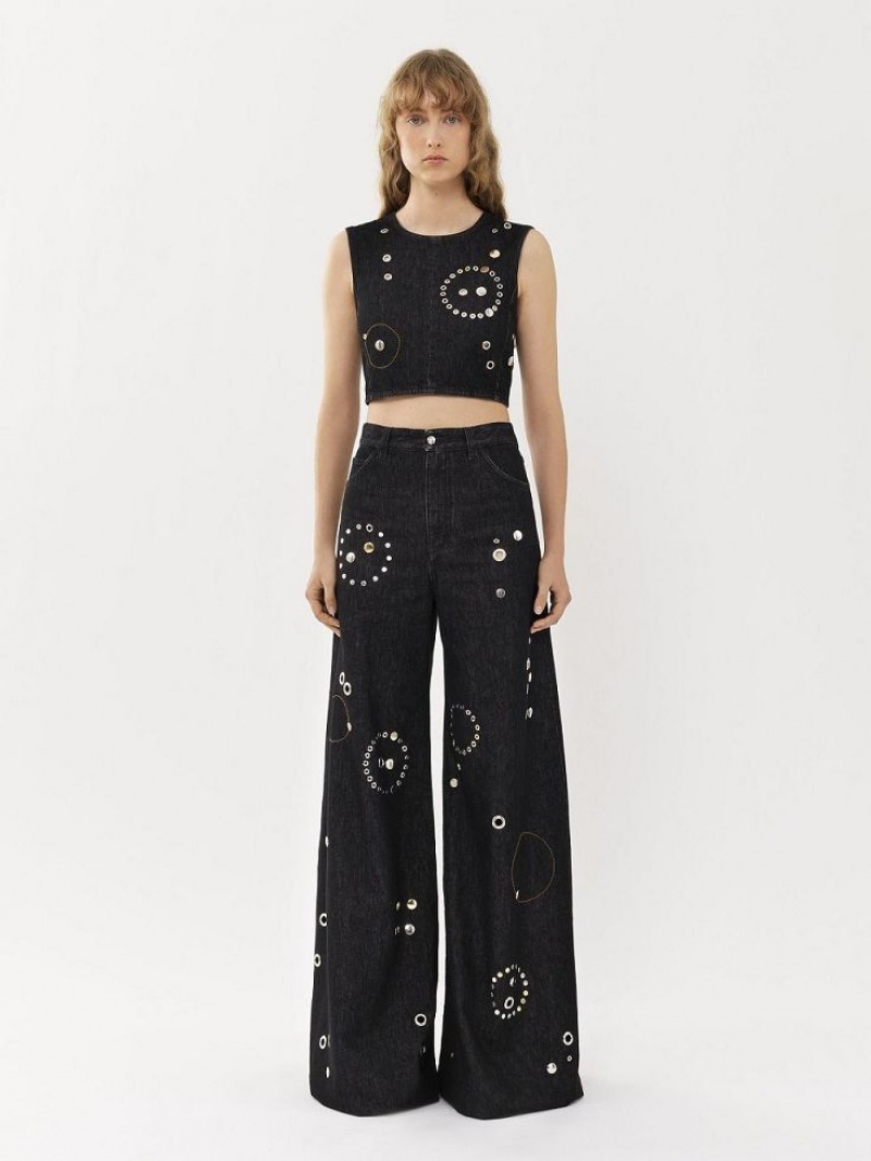 Chloe Cropped Blast Svarta | CHE-SR13884