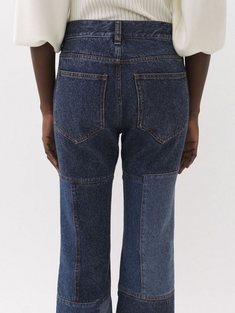 Chloe Cropped Flare Jeans Olika Färger Blå | CHE-SR14012