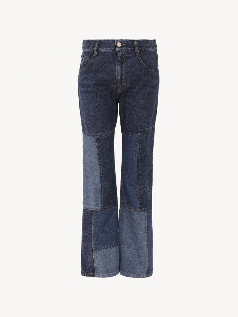 Chloe Cropped Flare Jeans Olika Färger Blå | CHE-SR14012