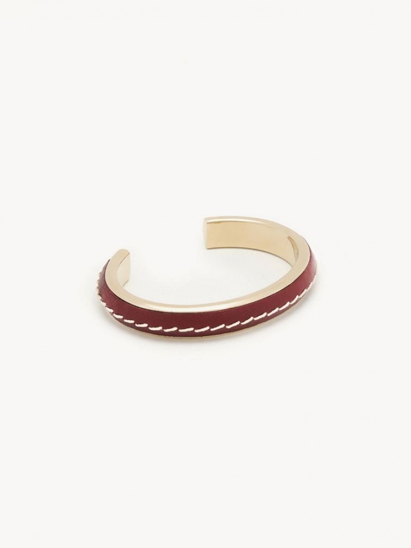 Chloe Edith Cuff Armband Vinröda | CHE-SR14397