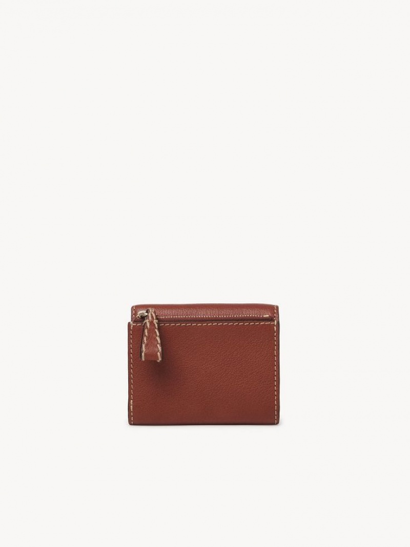 Chloe Edith Small Tri-fold Liten Plånbok Bruna | CHE-SR14278