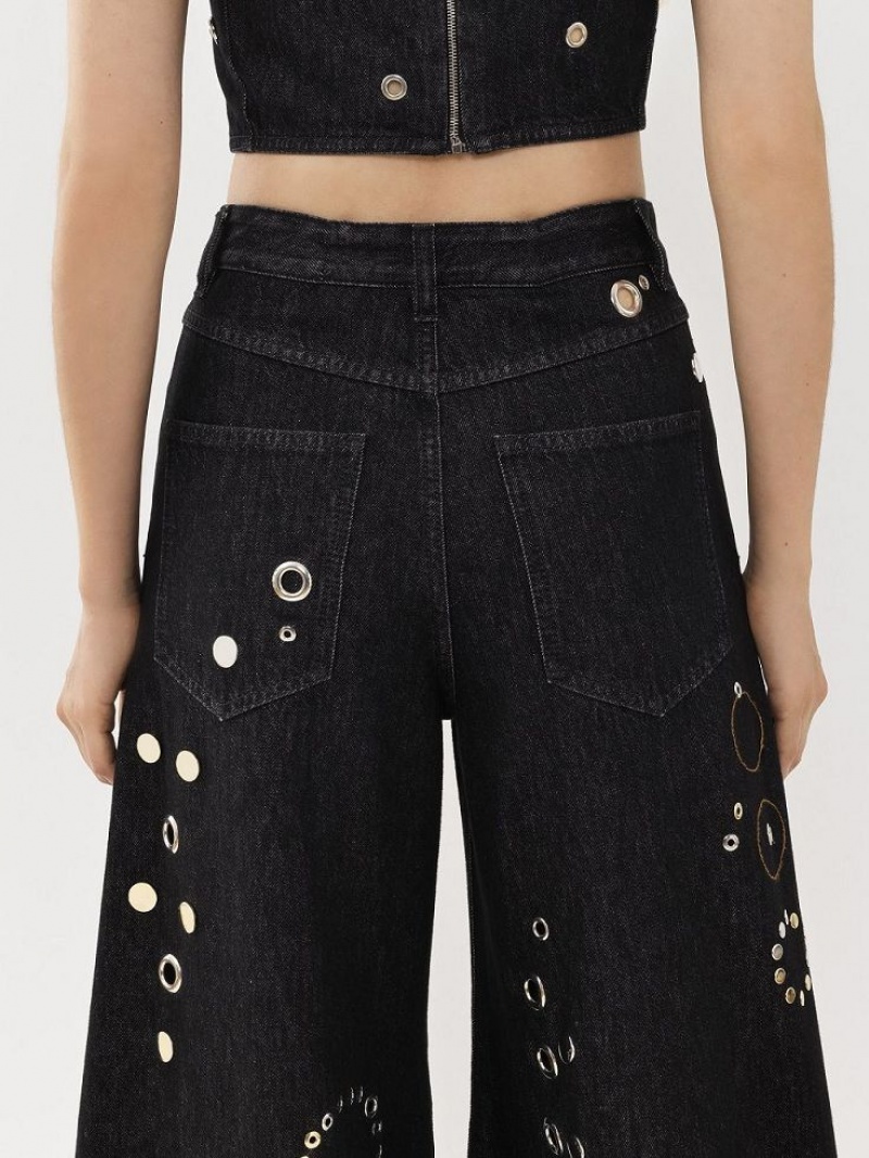 Chloe Embellished Rave Jeans Svarta | CHE-SR13984