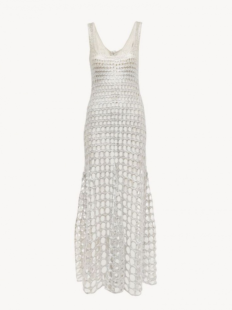 Chloe Flared Tank Klänning Silver Grå | CHE-SR13833