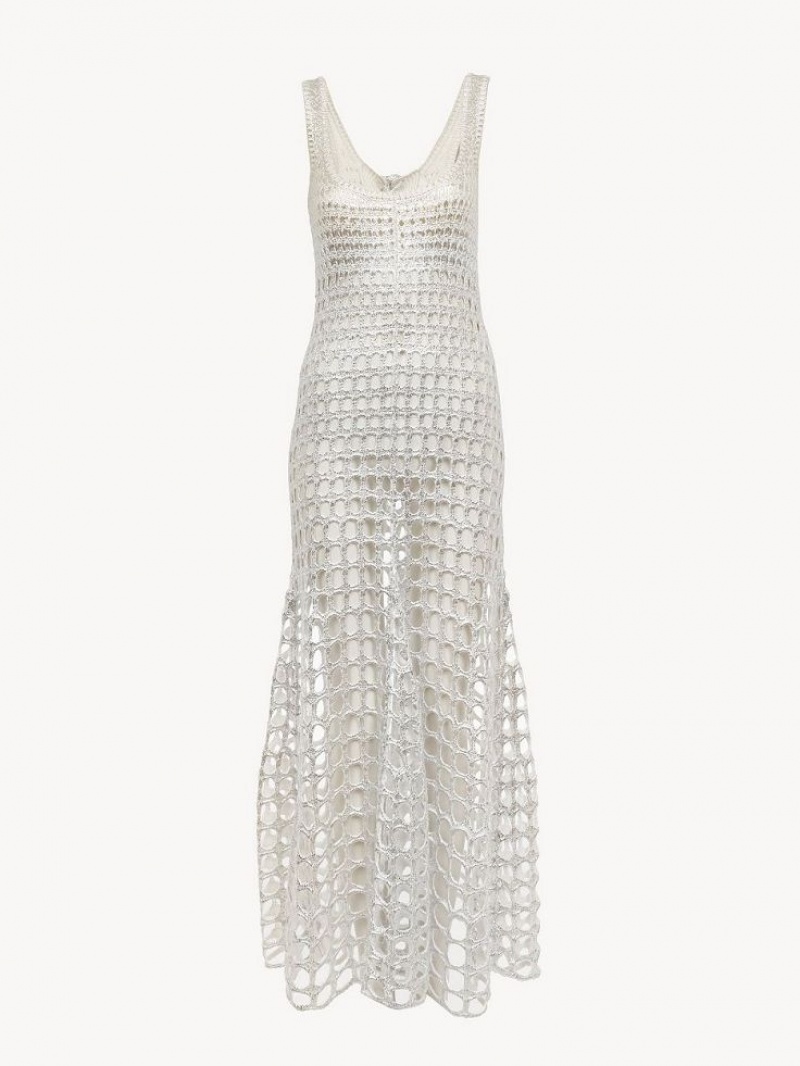 Chloe Flared Tank Klänning Silver Grå | CHE-SR13833