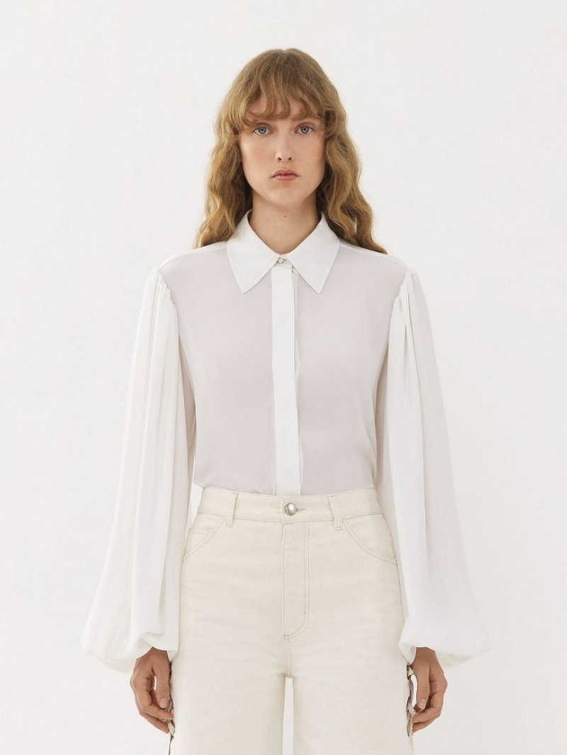 Chloe Gathered-sleeve Blus Vita | CHE-SR13915