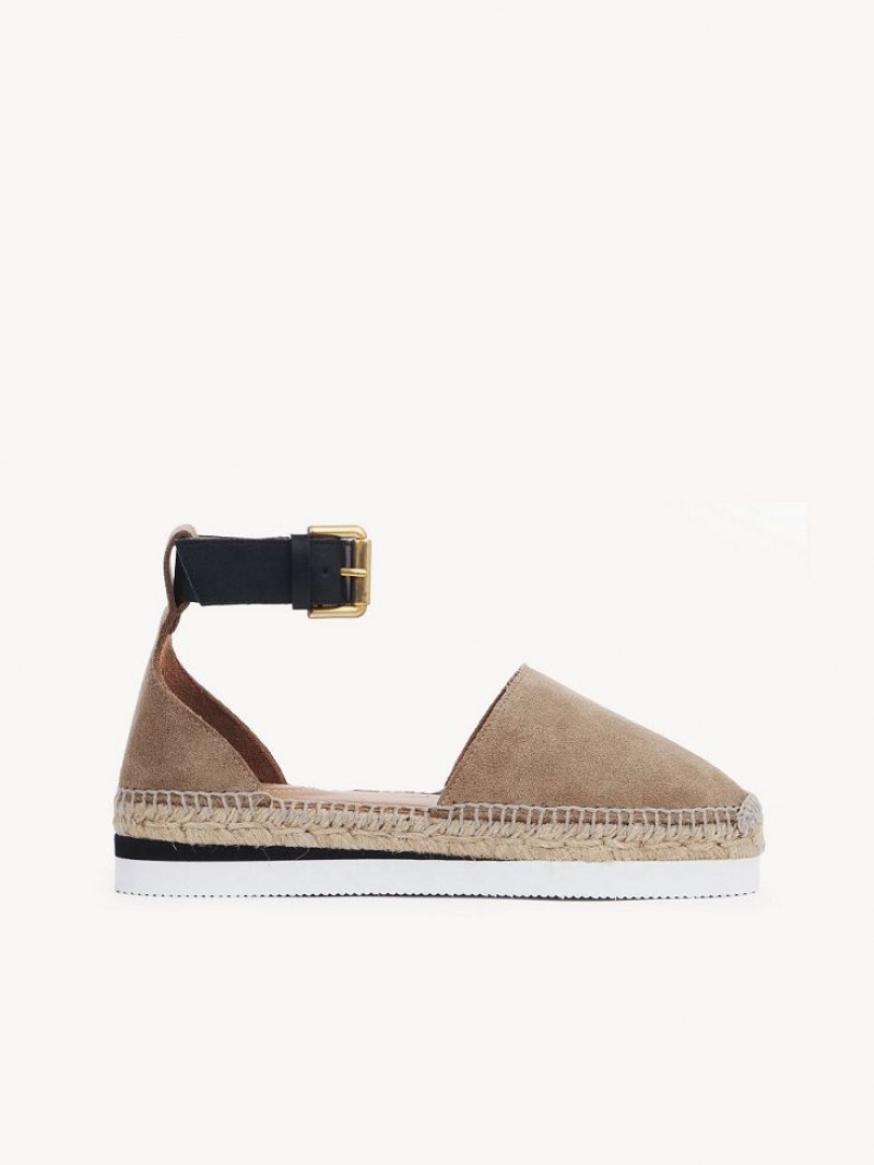 Chloe Glyn Espadrille Sandaler Khaki | CHE-SR14803