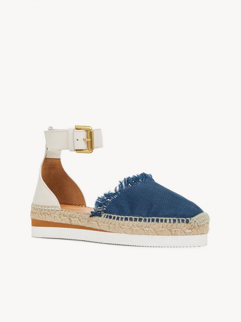 Chloe Glyn Espadrille Sandaler Mörkblå | CHE-SR14819