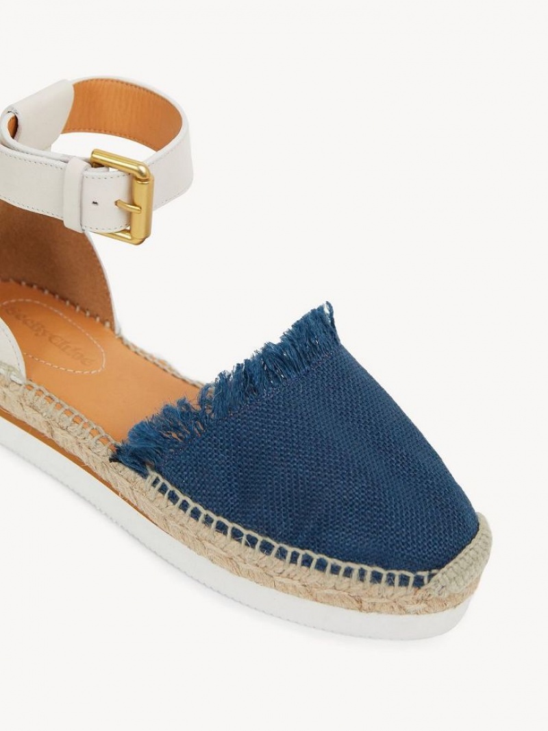 Chloe Glyn Espadrille Sandaler Mörkblå | CHE-SR14819