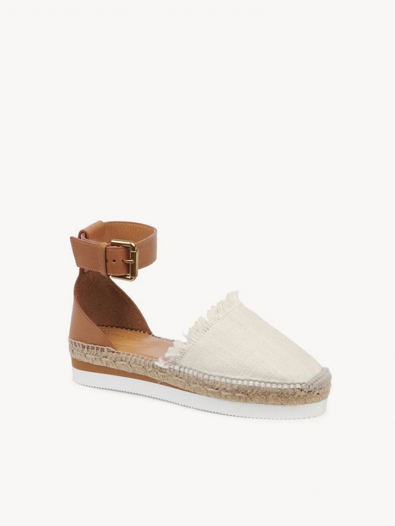 Chloe Glyn Espadrille Sandaler Vita | CHE-SR14820