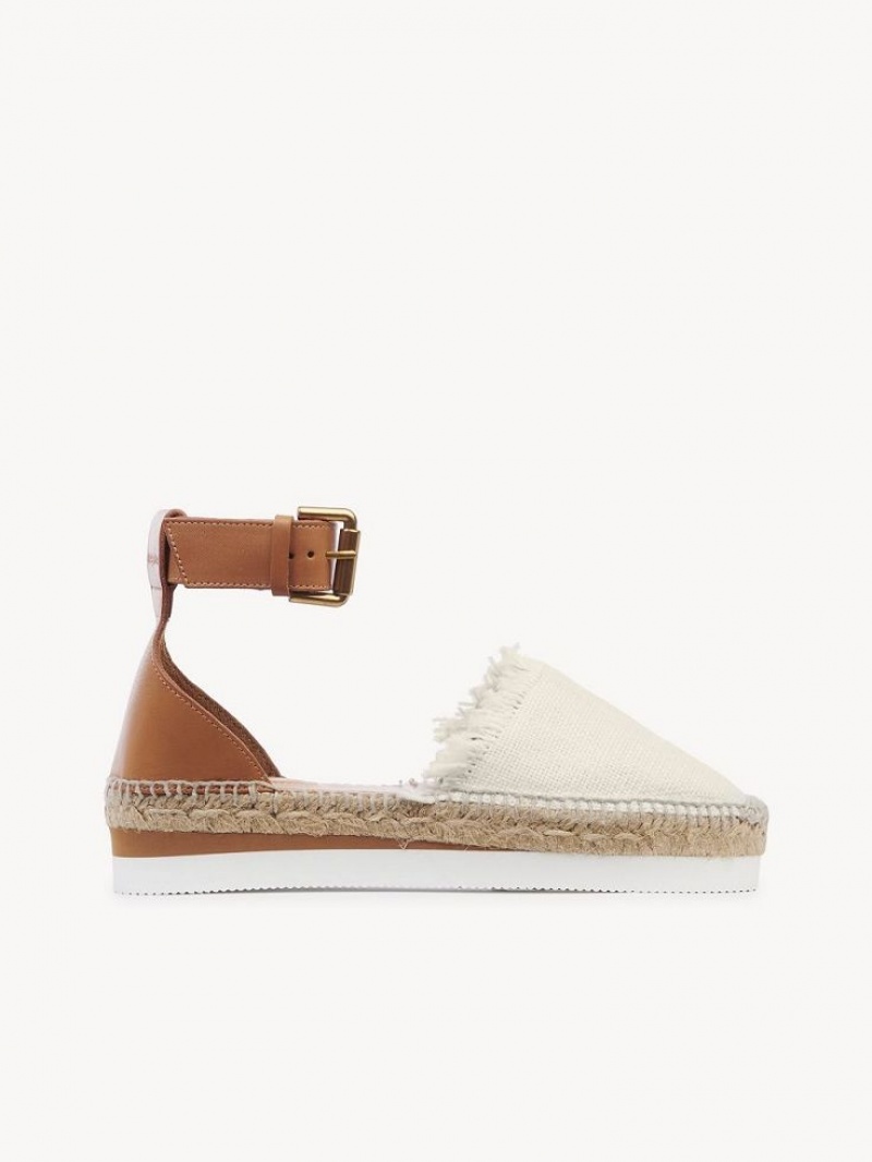 Chloe Glyn Espadrille Sandaler Vita | CHE-SR14820