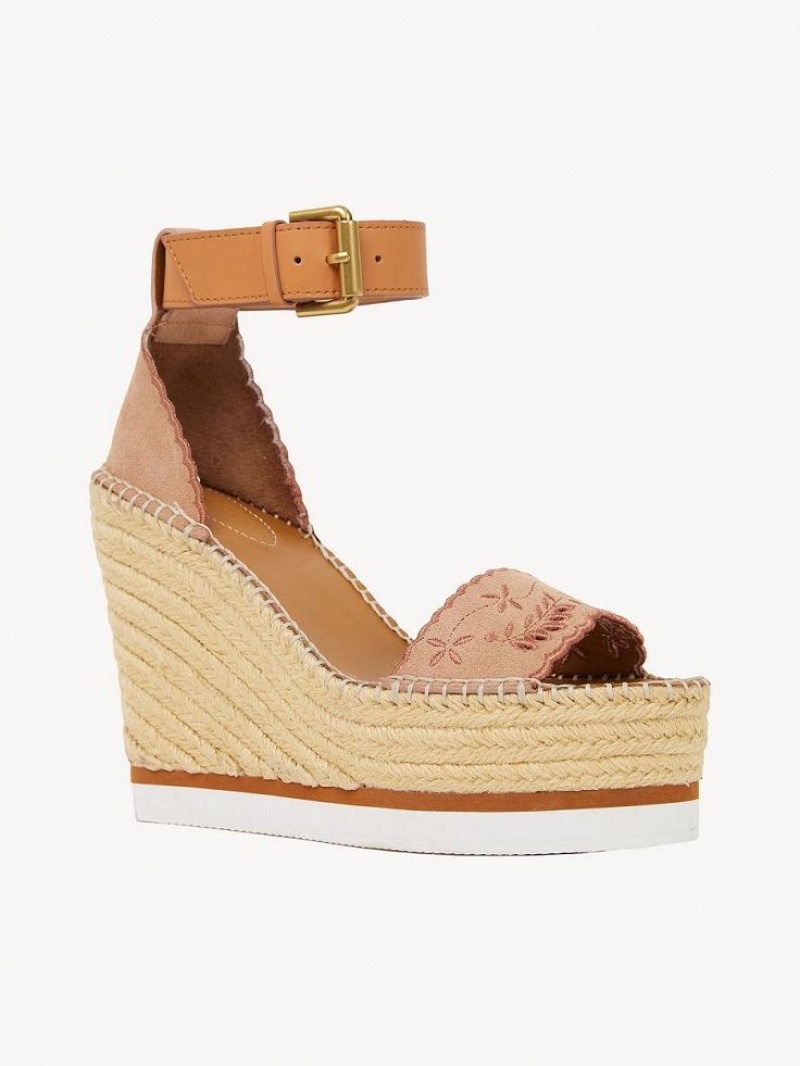 Chloe Glyn Espadrille Wedge Ljus | CHE-SR14800