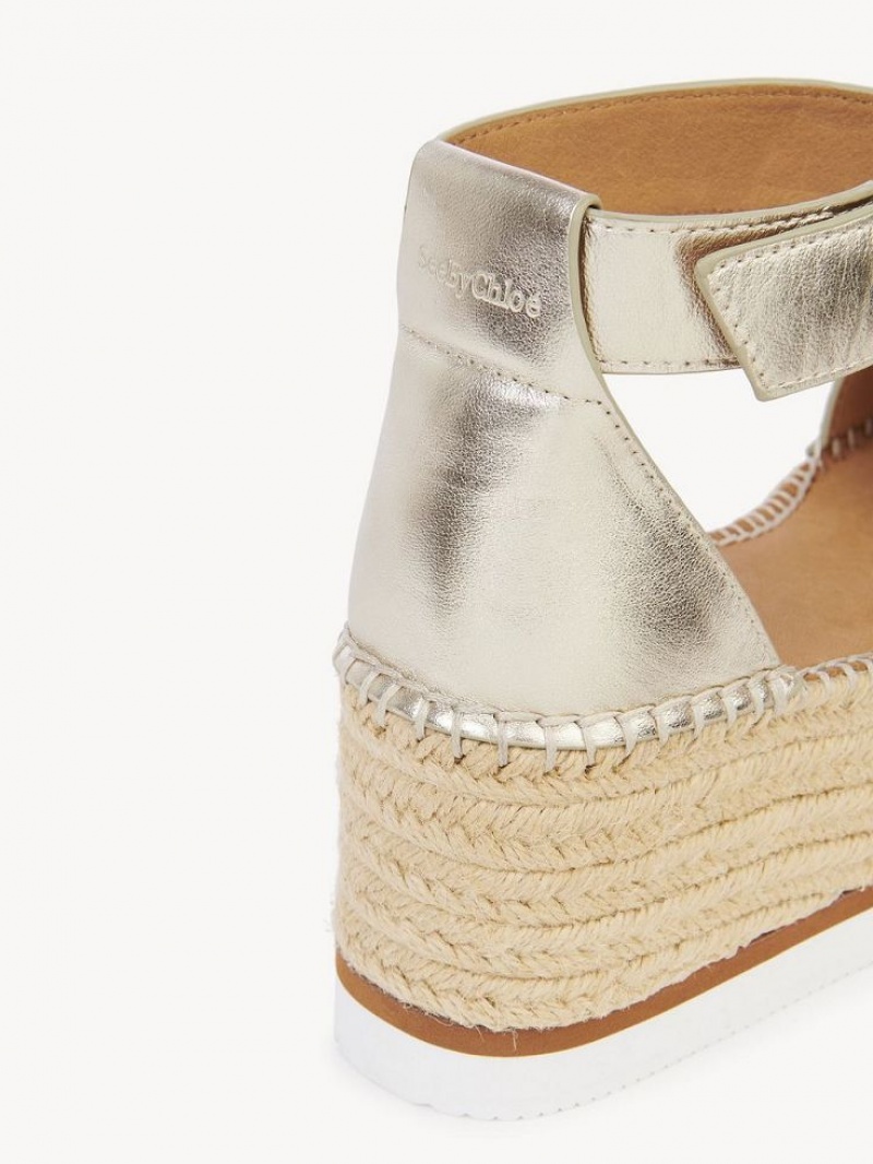 Chloe Glyn Espadrille Wedge Silver | CHE-SR14843