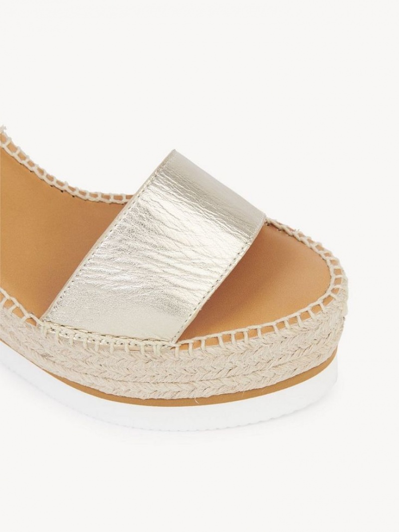 Chloe Glyn Espadrille Wedge Silver | CHE-SR14843